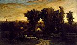 Famous Sheep Paintings - woman with cattle and sheep at dusk